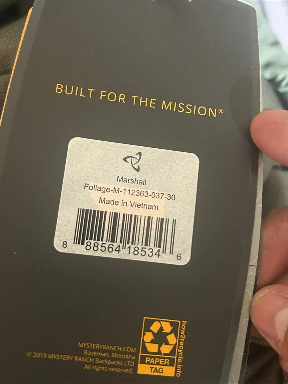 BRAND NEW MYSTERY RANCH MARSHALL Olive Backpack